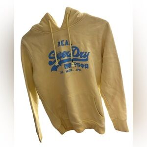 Superdry Unisex Hoodie in Yellow and Blue